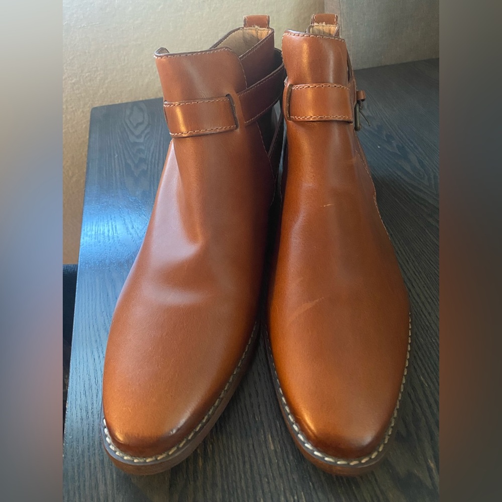 Madewell Hollis Ankle Strap Boots Size 8.5